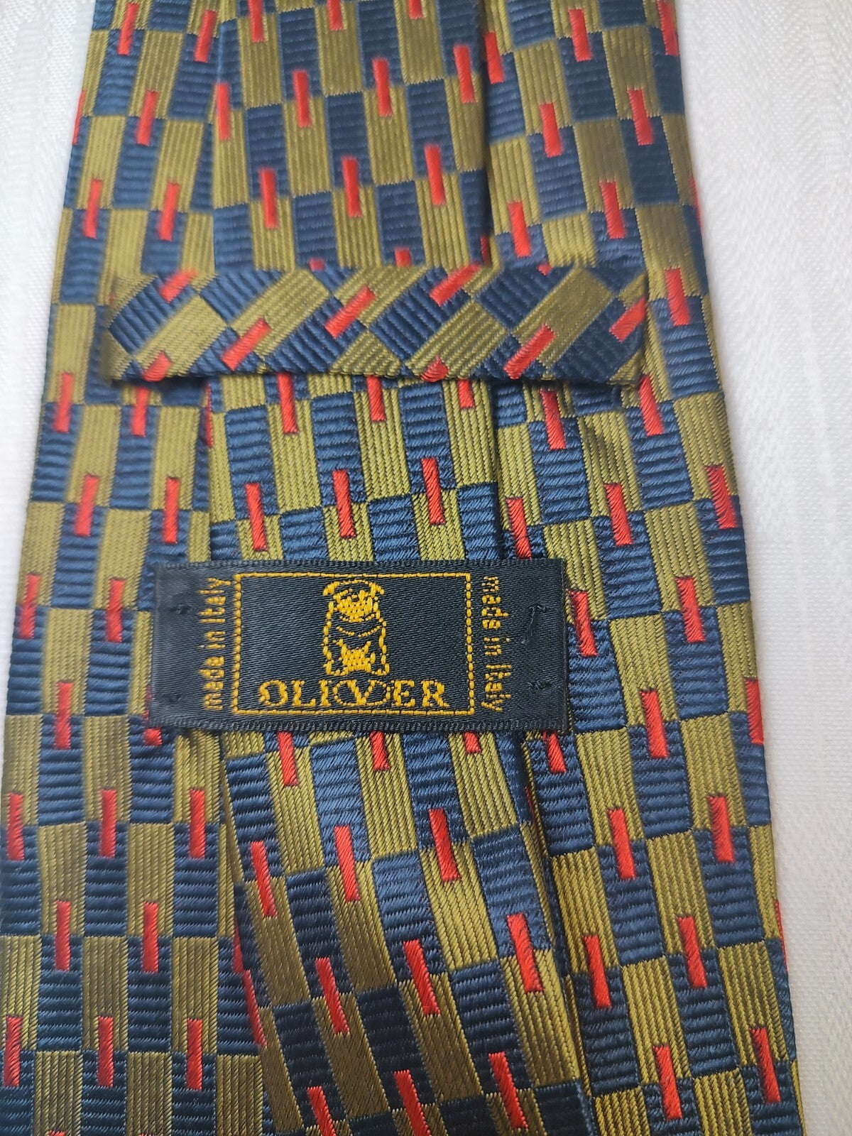 OLIVER BY VALENTINO 100% SILK TIE SETA CRAVATTA NECKTIE MADE IN ITALY CLASSIC