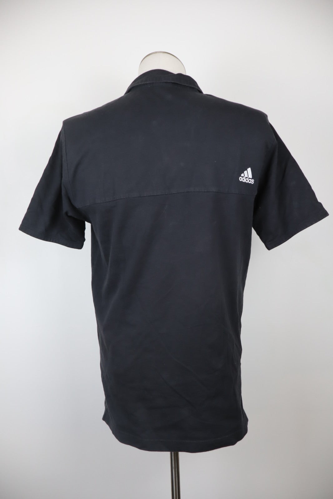 ADIDAS ALL BLACKS MAGLIA POLO UOMO M MAN T-SHIRT CASUAL VINTAGE COTONE COTTON
