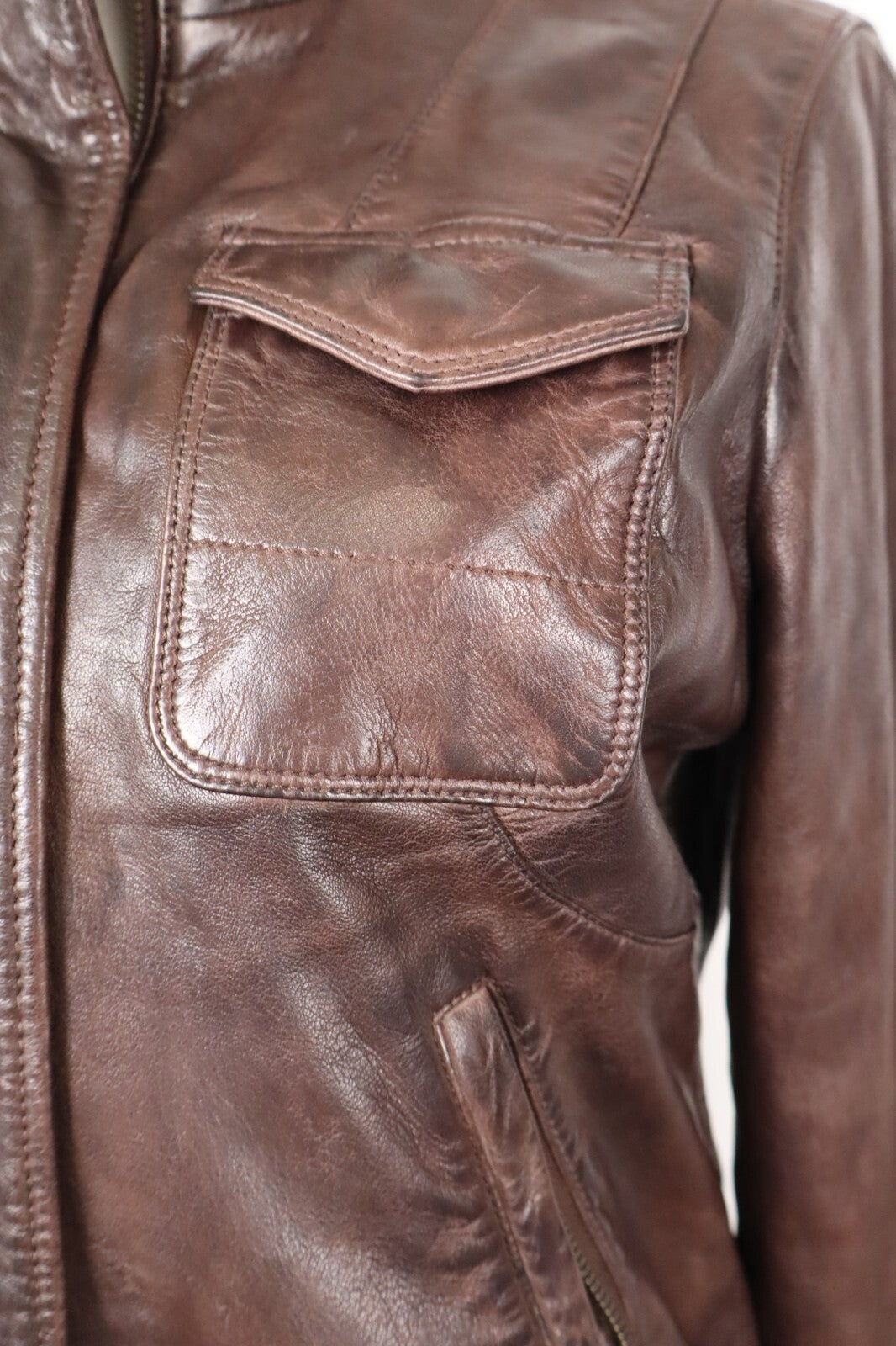 CONBIPEL GIUBBINO GIACCA PELLE DONNA 44 LEATHER WOMAN JACKET CASUAL VINTAGE