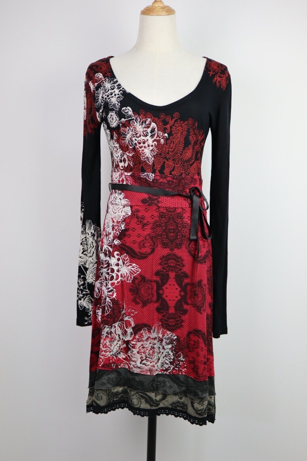 DESIGUAL VESTITO DONNA TG. L WOMAN CASUAL VINTAGE DRESS ABITO