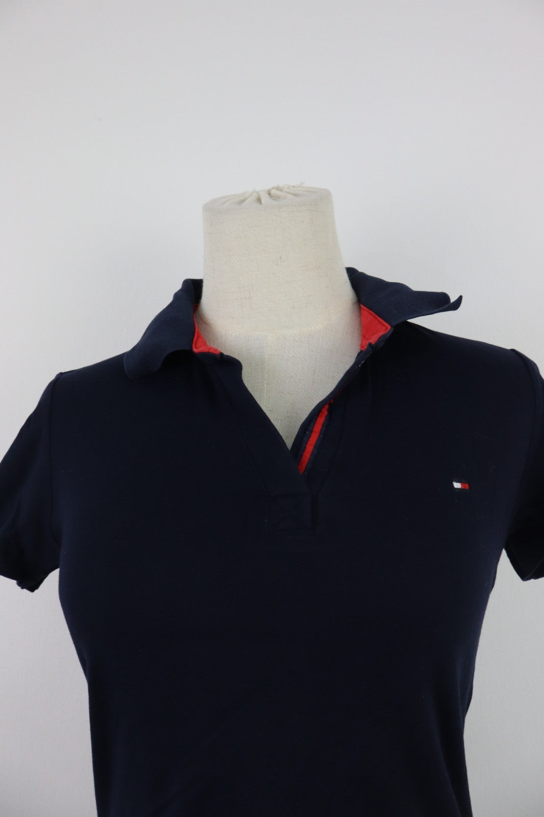 TOMMY HILFIGER SPORT POLO MAGLIA DONNA COTONE TG. M WOMAN SHIRT CASUAL VINTAGE