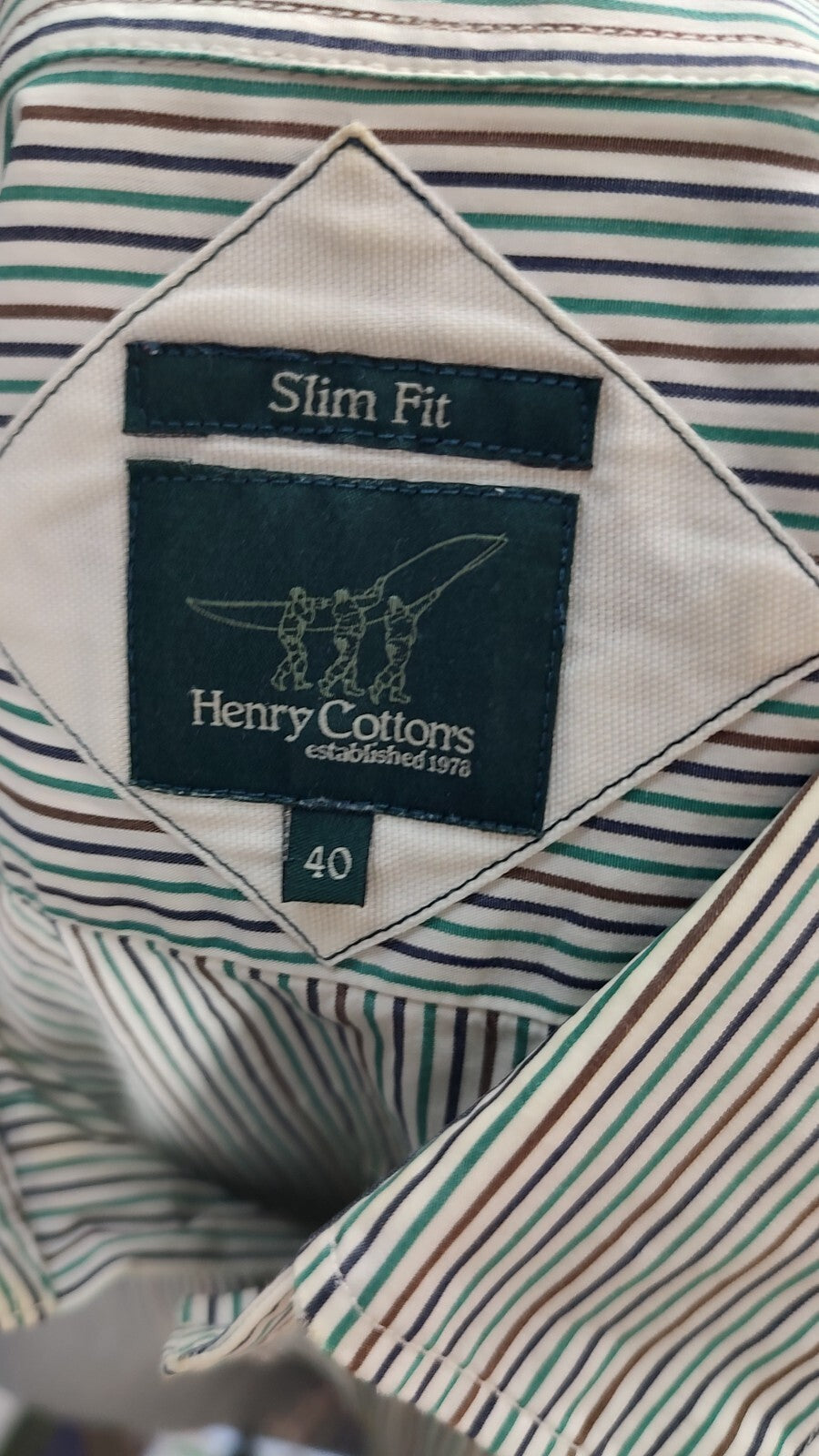 HENRY COTTON'S CAMICIA UOMO COTONE TG. 40 MAN CASUAL VINTAGE SHIRT