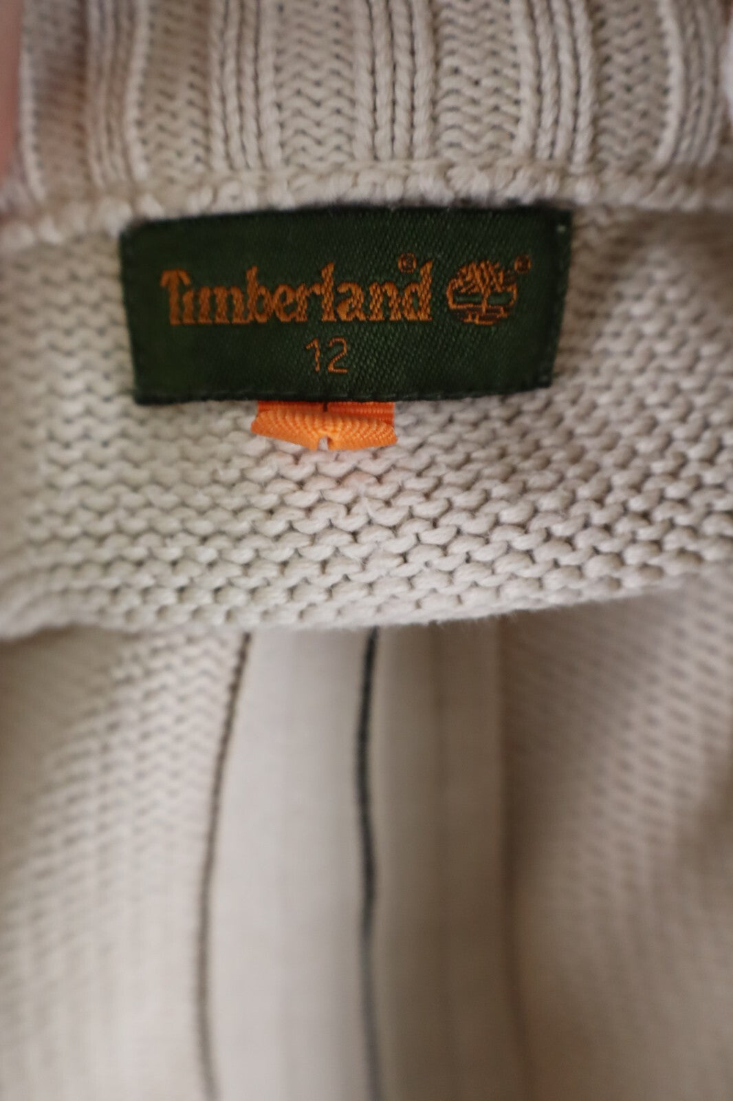 TIMBERLAND MAGLIONE CON ZIP COTONE VINTAGE UOMO TG 12 MAN SWEATER CASUAL