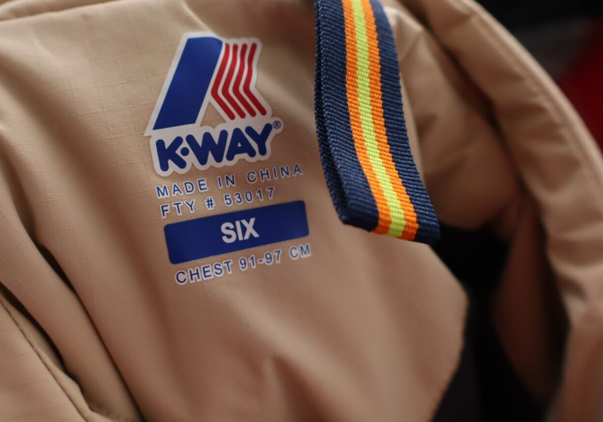 K-WAY TRENCH GIUBBINO TRAPUNTATO DONNA Tg SIX WOMEN VINTAGE CASUAL JACKET