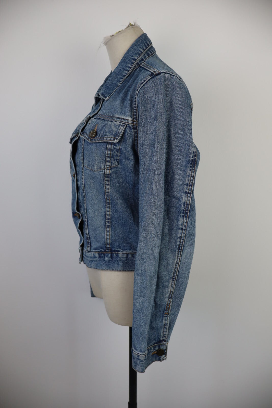 KAPPA GIUBBINO JEANS DONNA TG M STREETWEAR CROP DENIM URBAN VINTAGE Y2K 2000'S