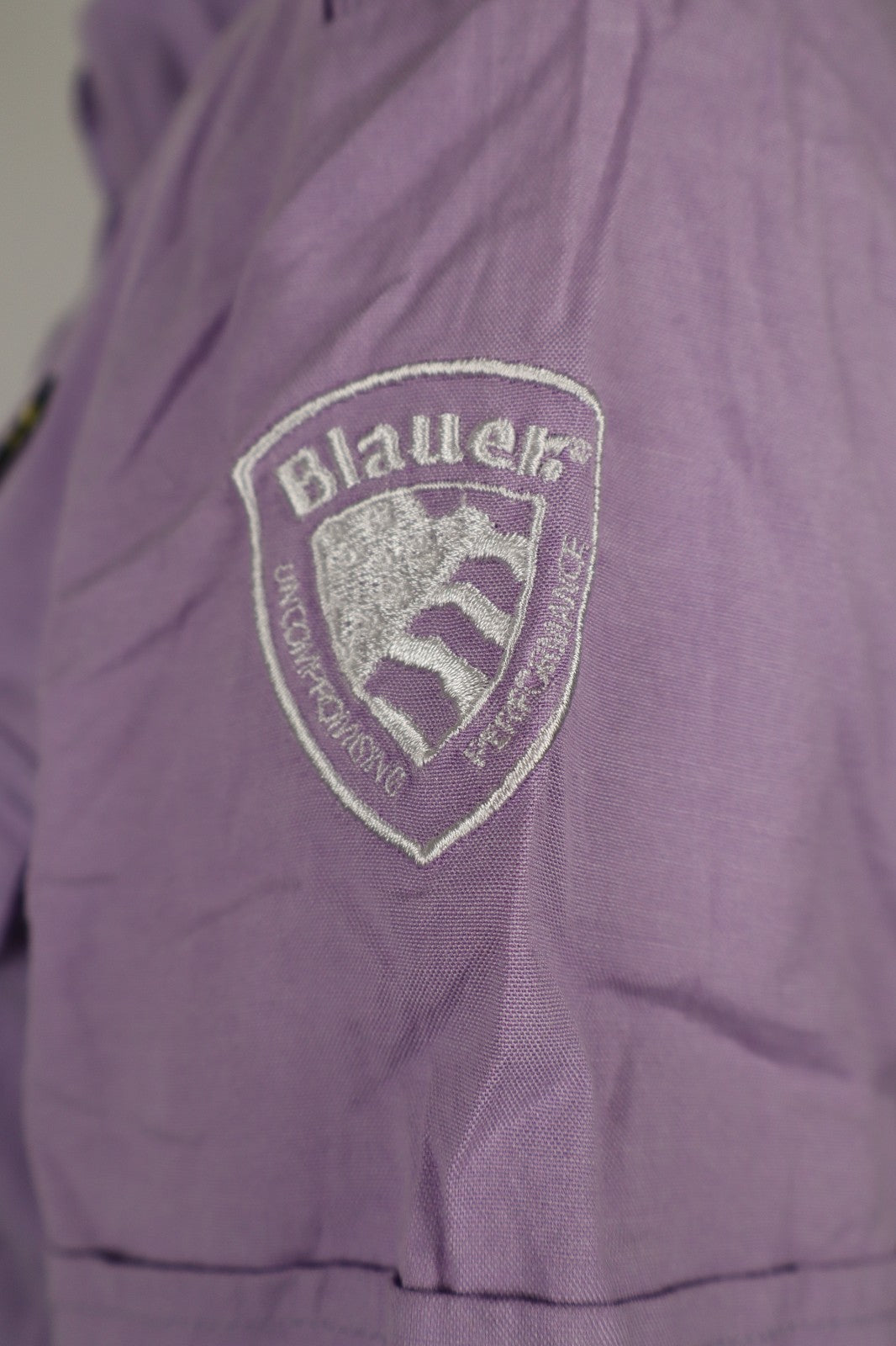 BLAUER CAMICIA DONNA TG. L WOMAN SHIRT CASUAL VINTAGE COTONE PURPLE COTTON