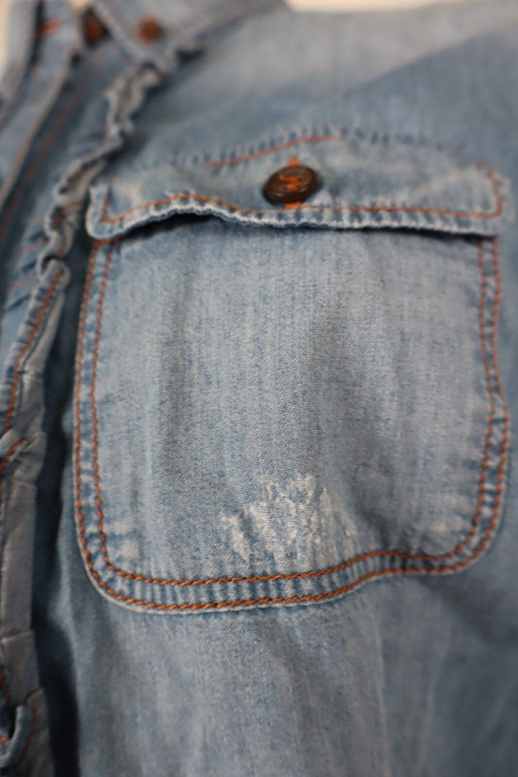 HENRY COTTON'S CAMICIA JEANS DONNA TG. 42 WOMAN SHIRT CASUAL VINTAGE DENIM