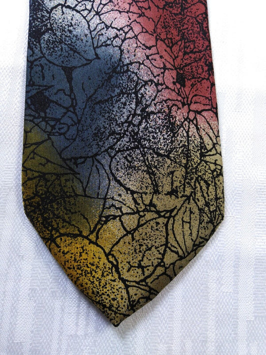 TRUSSARDI 100% SETA SILK TIE CRAVATTA NECKTIE ITALY VINTAGE CLASSIC