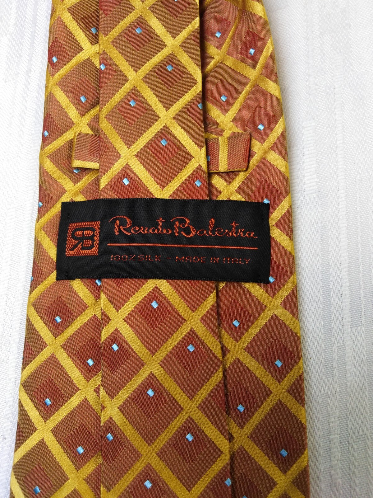 RENATO BALESTRA 100%  SILK TIE SETA CRAVATTA NECKTIE MADE IN ITALY