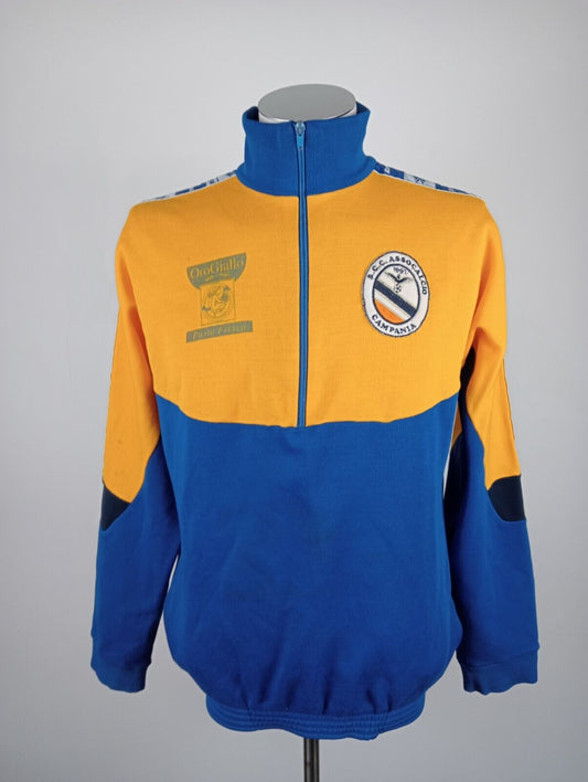 SCC ASSOCALCIO CAMPANIA FELPA MAGLIA ZIP SPORT CALCIO UOMO L MAN VINTAGE JACKET