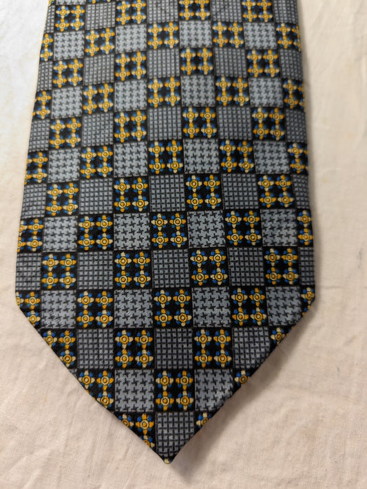 NINO SALZANO 100%  SILK TIE SETA CRAVATTA NECKTIE MADE IN ITALY