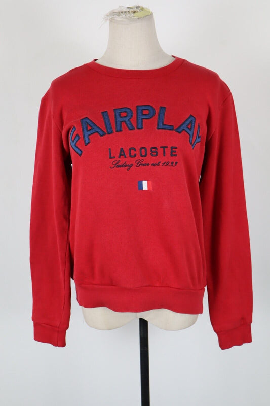 LACOSTE FELPA DONNA Tg 38 WOMAN CASUAL VINTAGE SPORT SWEATSHIRT