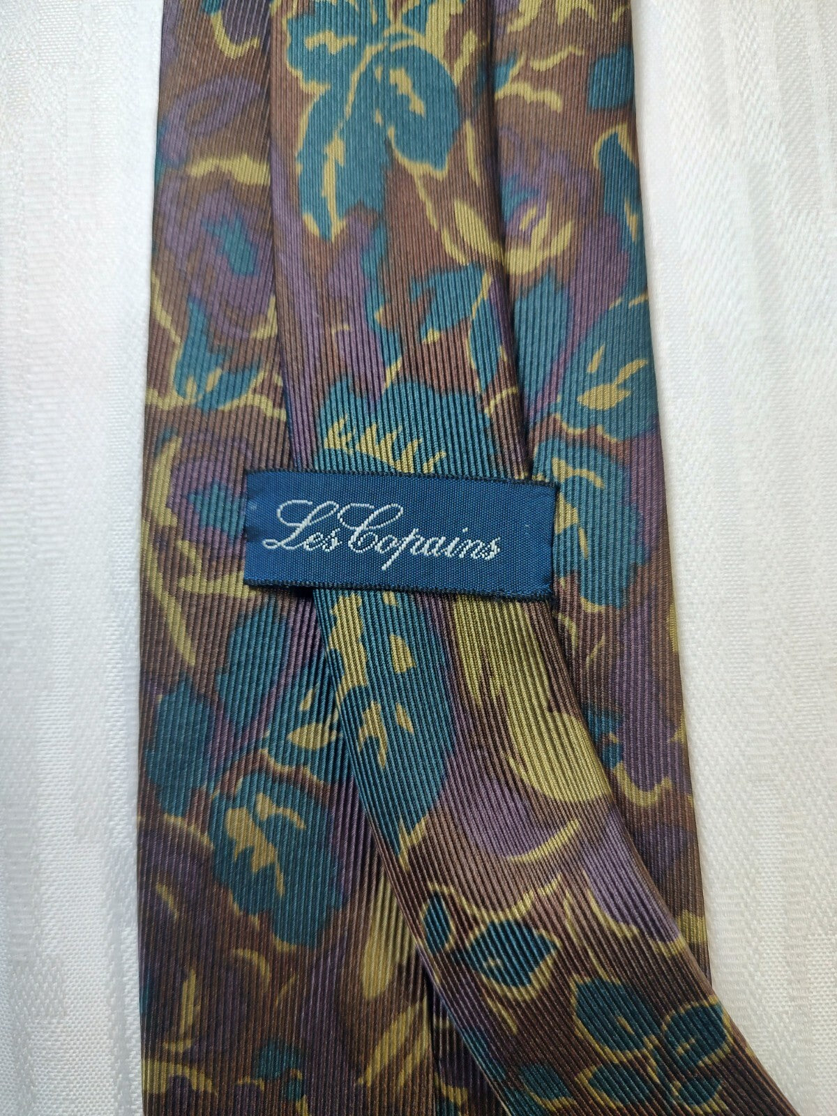 LES COPAINS 100% SILK TIE SETA CRAVATTA NECKTIE MADE IN ITALY CLASSIC