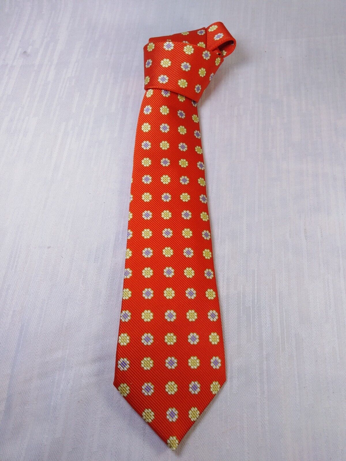 PELLICCIA NAPOLI  100%  SILK TIE SETA CRAVATTA NECKTIE MADE IN ITALY THREE FOLD