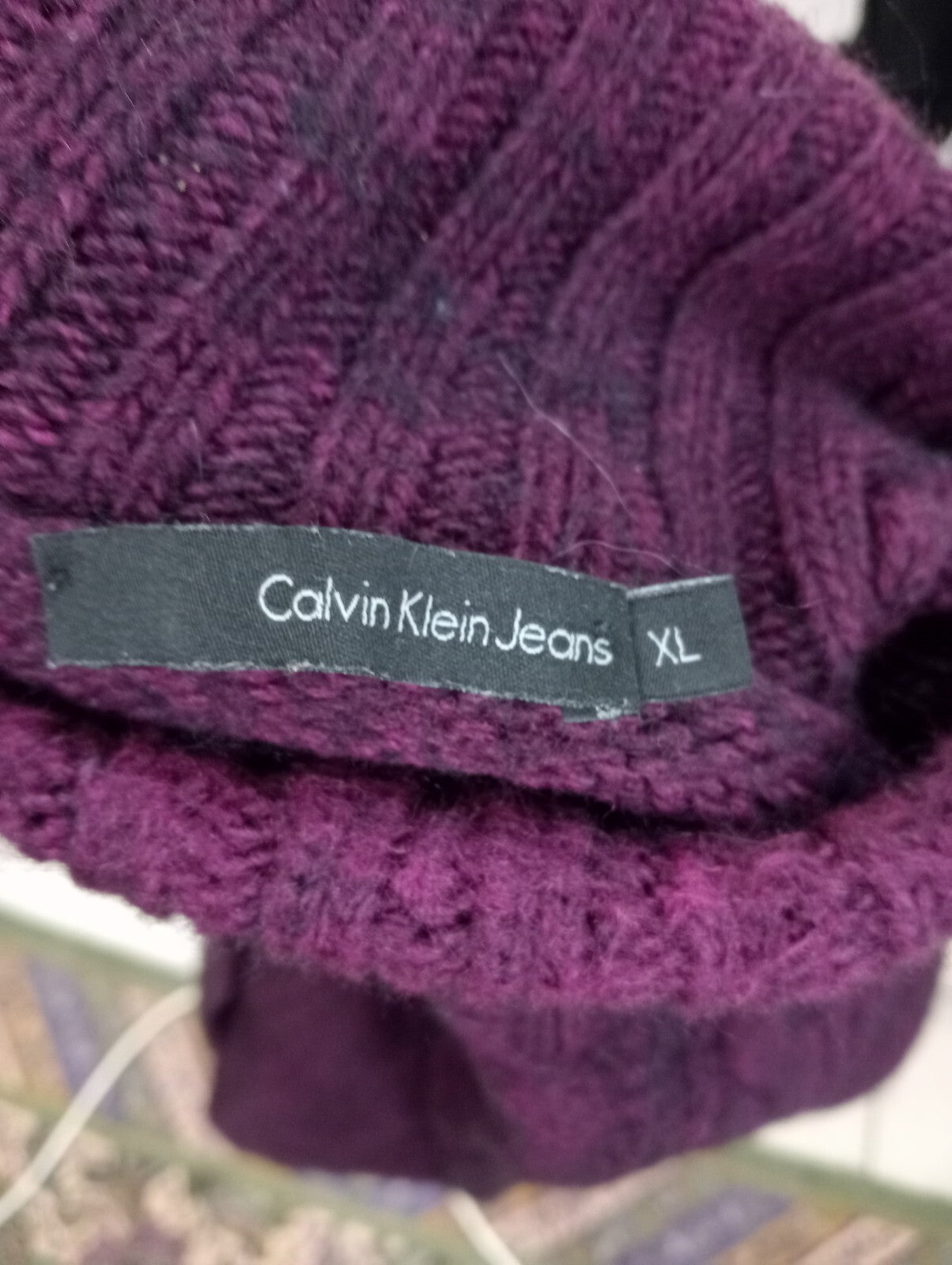 CALVIN KLEIN MAGLIONE LANA WOOL DONNA Tg. XL WOMAN CASUAL SWEATER MADE ITALY