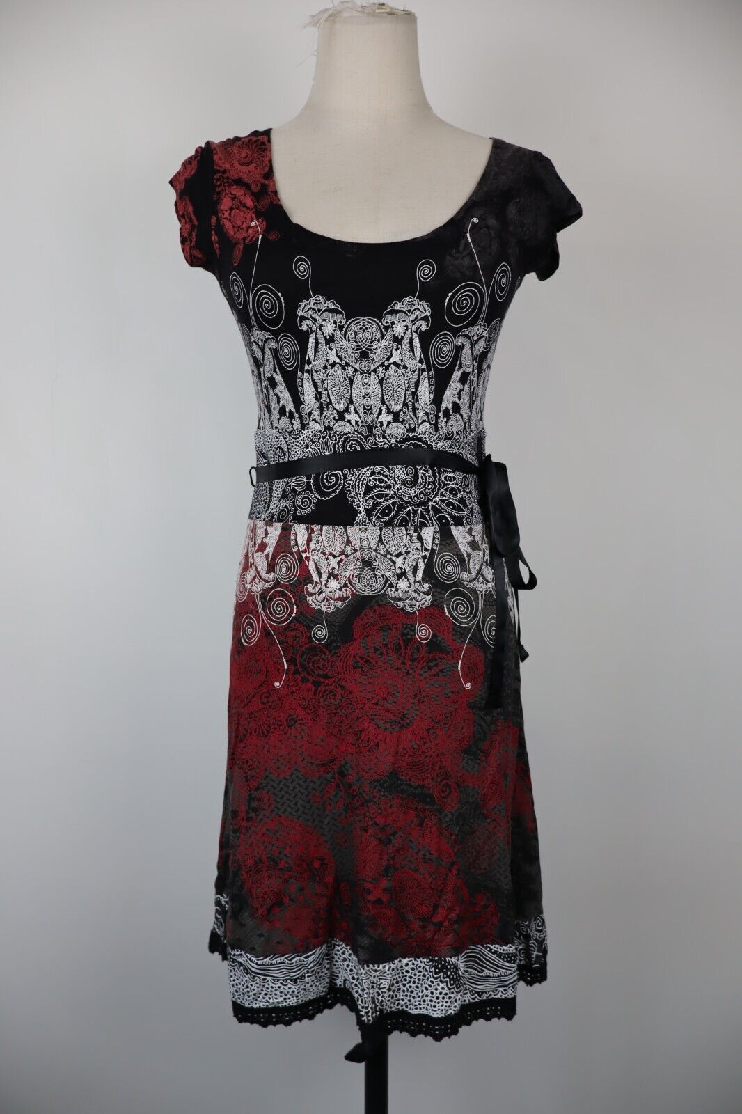 DESIGUAL VESTITO DONNA TG. XS WOMAN CASUAL VINTAGE DRESS ABITO