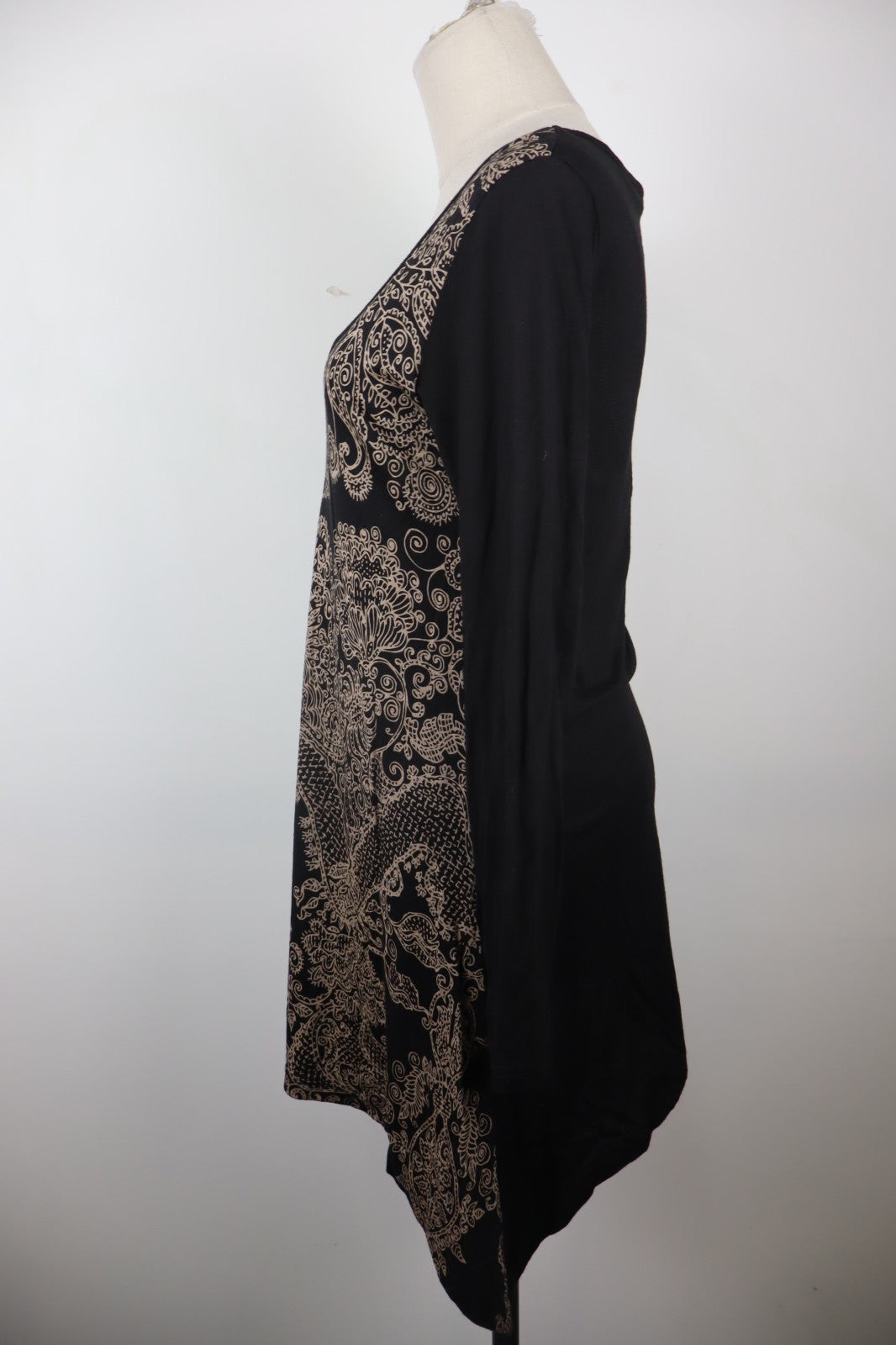 DESIGUAL VESTITO ABITO MANICA LUNGA DONNA TG M WOMAN CASUAL VINTAGE DRESS COTONE