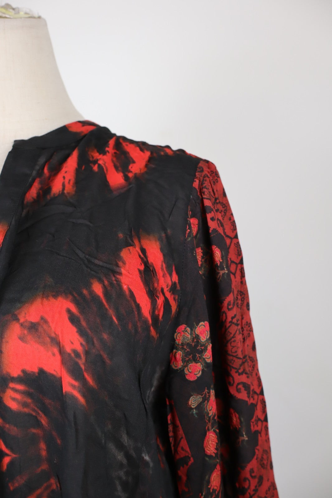 DESIGUAL CAMICIA BLUSA DONNA TG XL WOMAN SHIRT CASUAL VINTAGE MANICA LUNGA LOGO