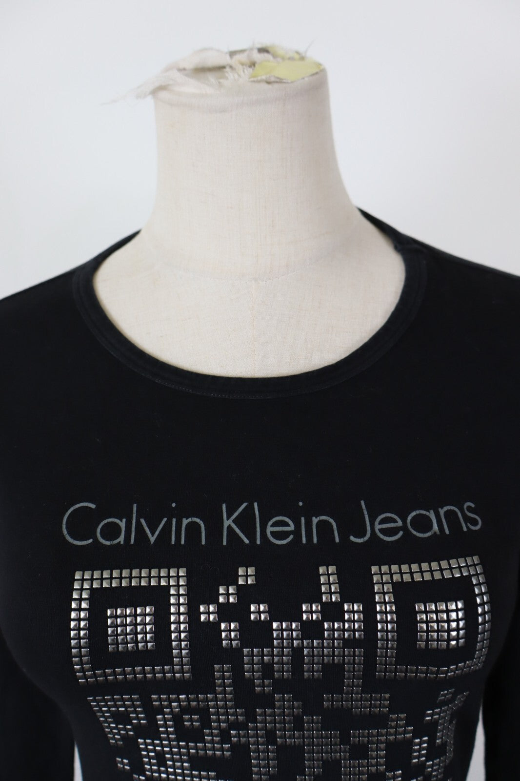 CALVIN KLEIN CK JEANS MAGLIA DONNA TG. S WOMAN CASUAL VINTAGE T-SHIRT TOP