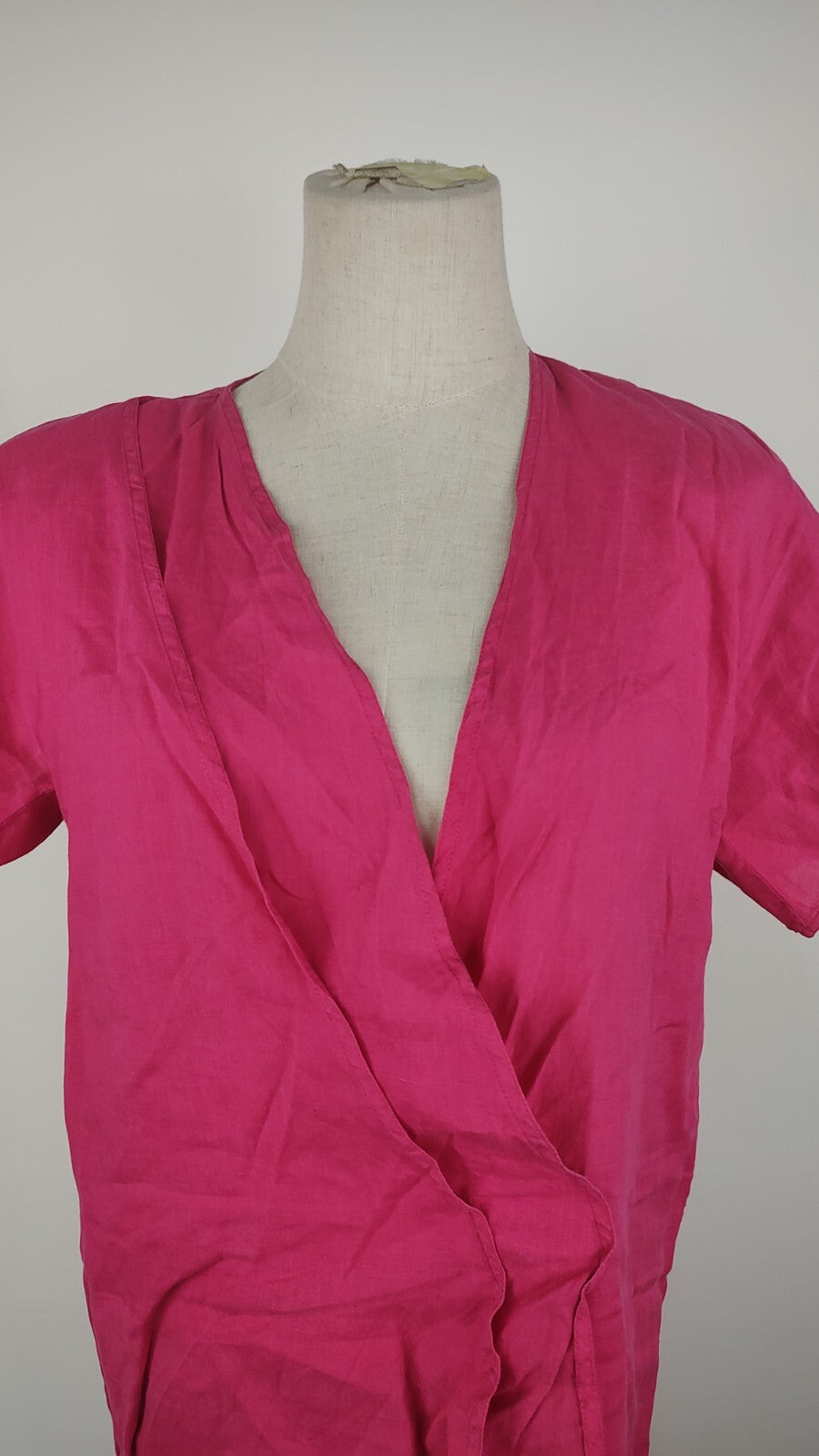 MARELLA VESTITO DONNA TG. 48 WOMAN CASUAL VINTAGE DRESS LINO