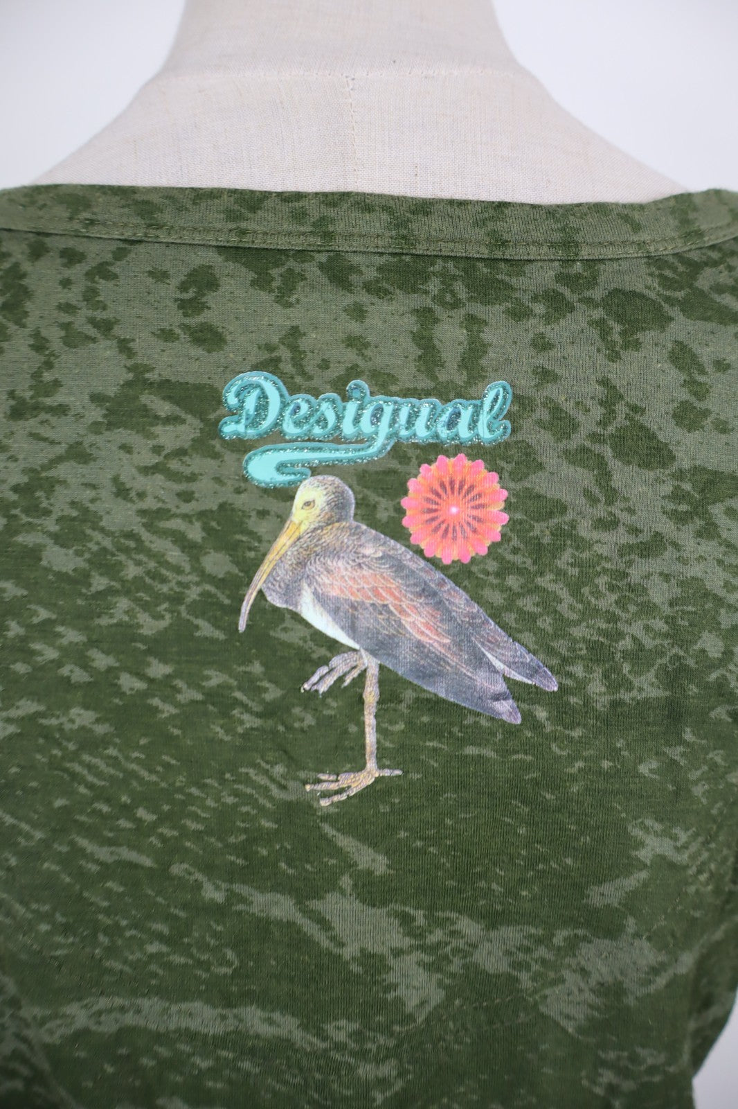 DESIGUAL MAGLIA DONNA TG. L WOMAN CASUAL VINTAGE T-SHIRT VISCOSA