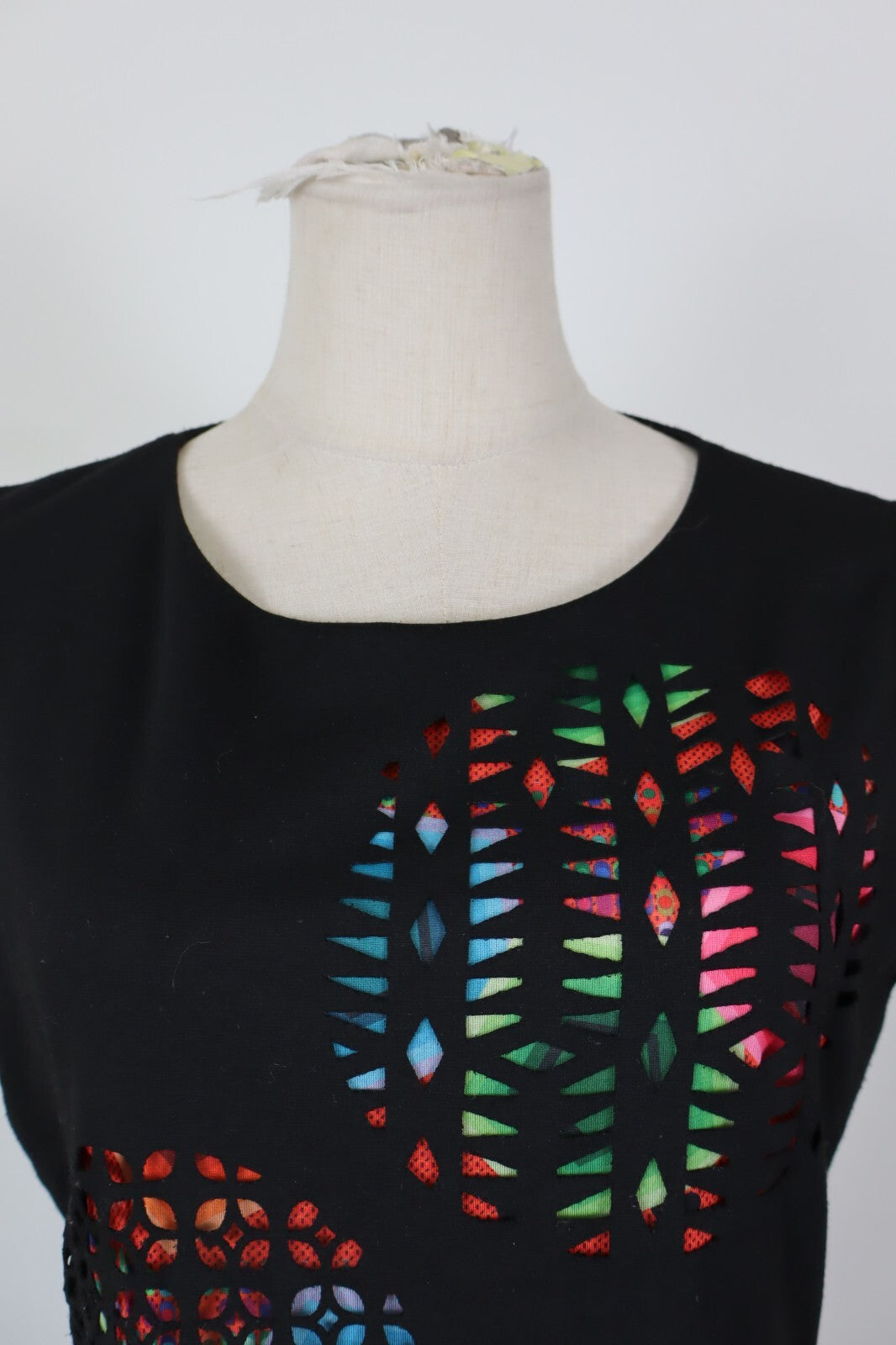 DESIGUAL VESTITO ABITO DONNA TG. L WOMAN CASUAL VINTAGE DRESS