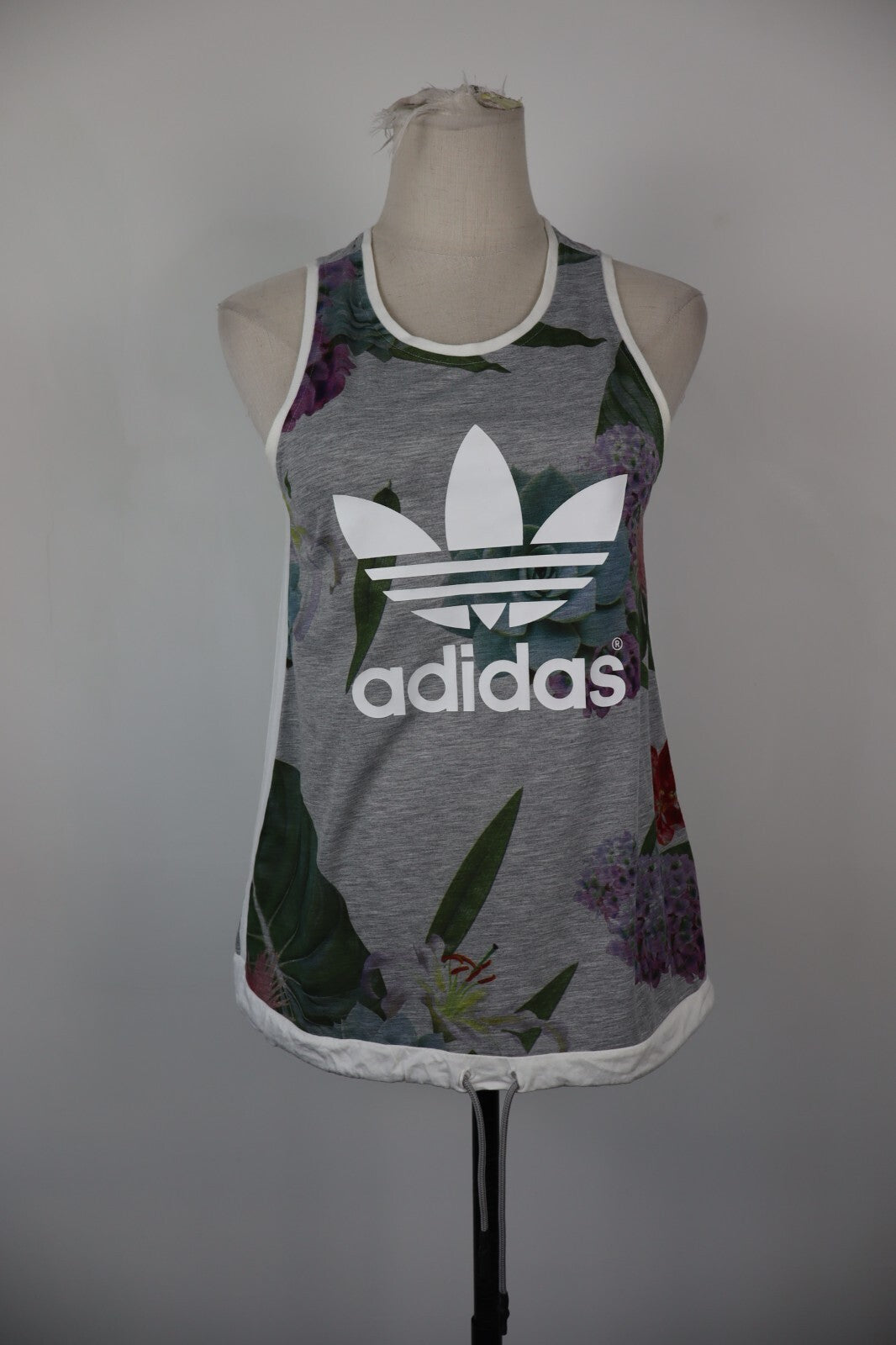 ADIDAS CANOTTA MAGLIA DONNA TG. 40 WOMAN CASUAL VINTAGE T-SHIRT TOP COTONE