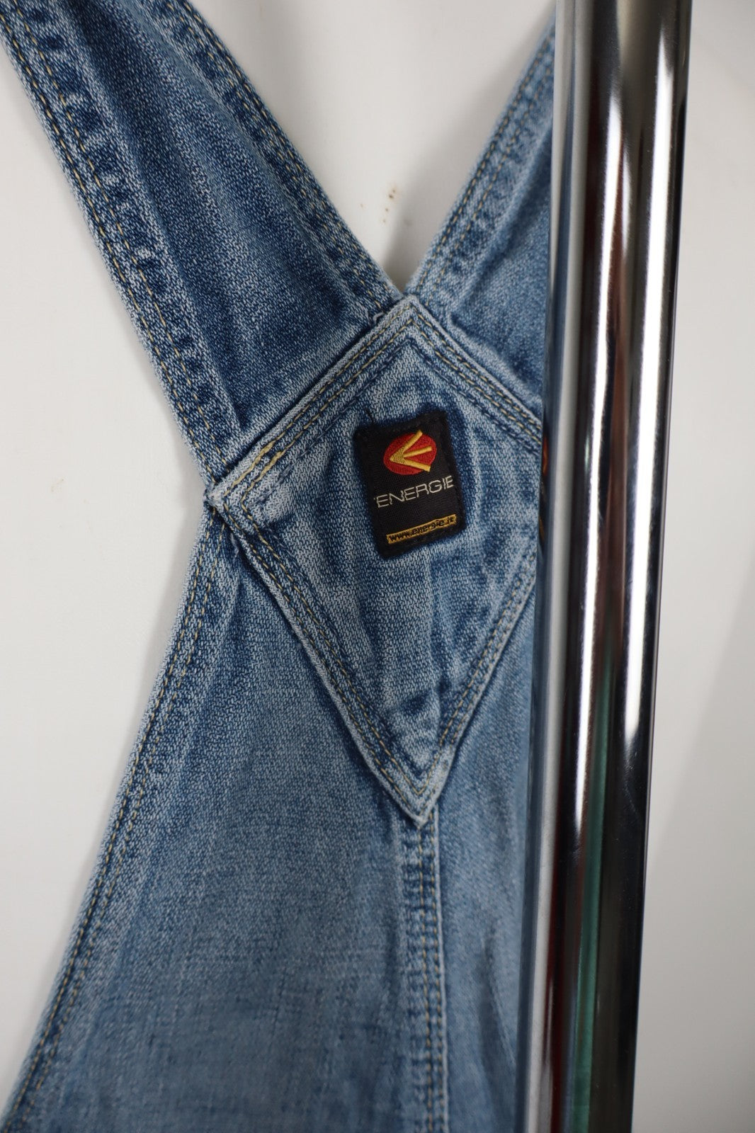 ENERGIE SALOPETTE JEANS MAN DENIM Tg. W31 COTONE CASUAL VINTAGE UOMO