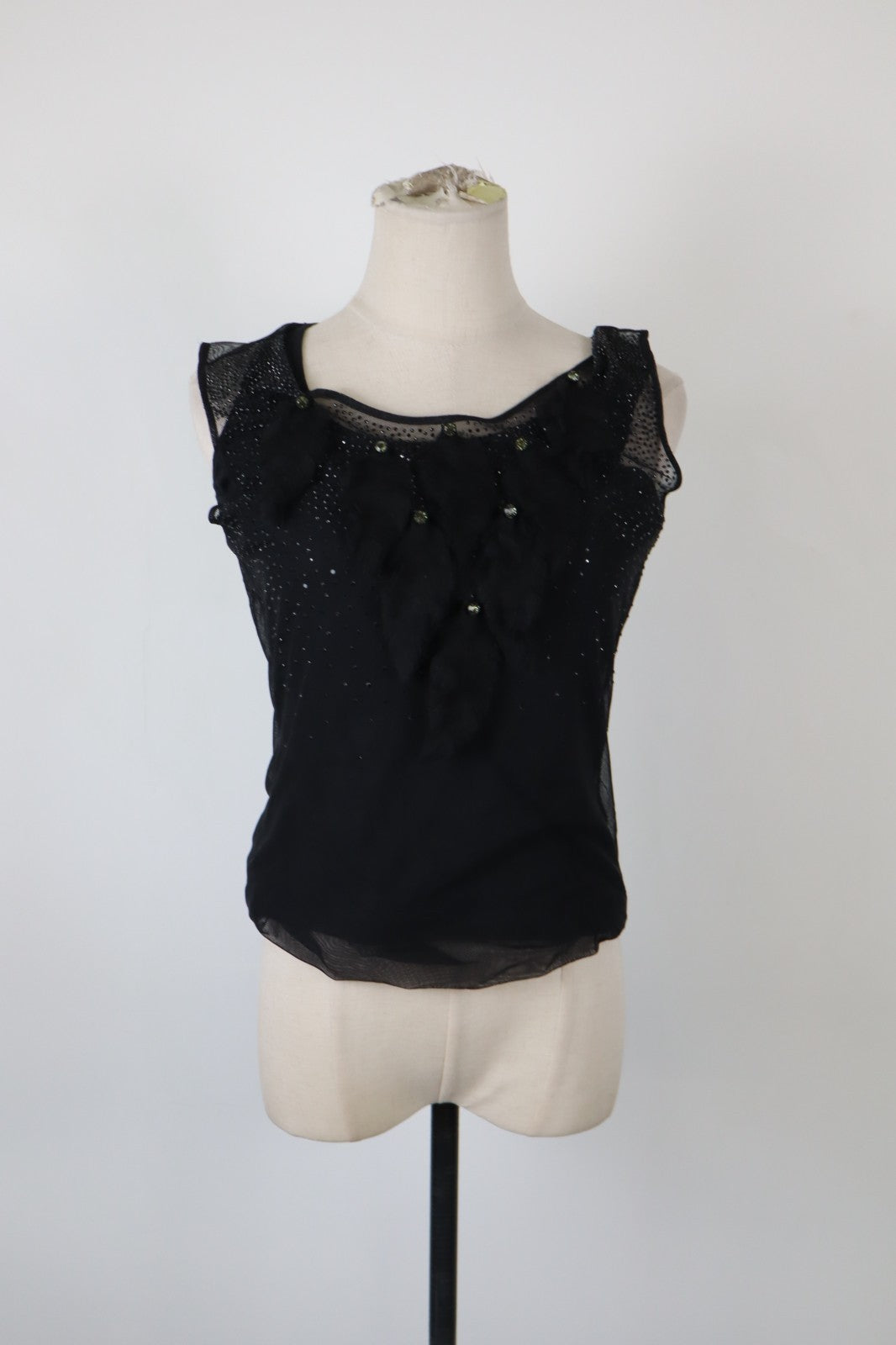 LIU JO MAGLIA CANOTTA DONNA TG. S WOMAN CASUAL VINTAGE T-SHIRT TOP BRILLANTINI