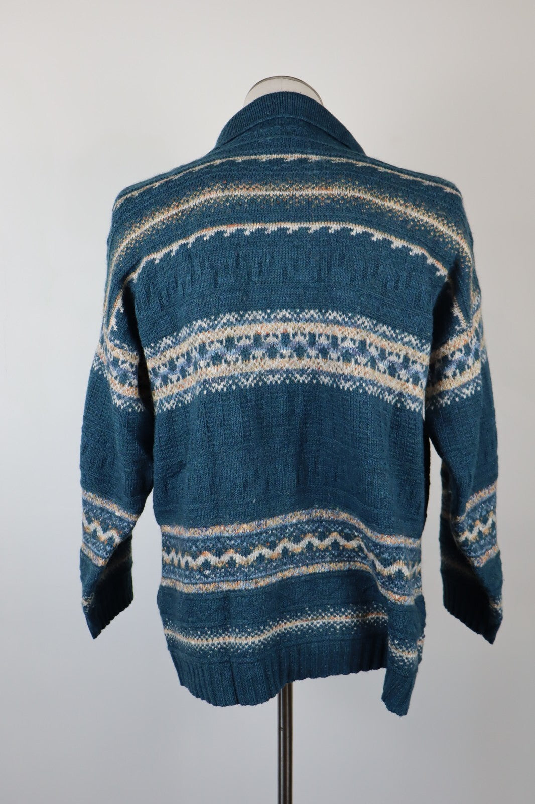 NORTH POLE MAGLIONE CON COLLETTO LANA VINTAGE UOMO Tg. L MAN WOOL SWEATER CASUAL