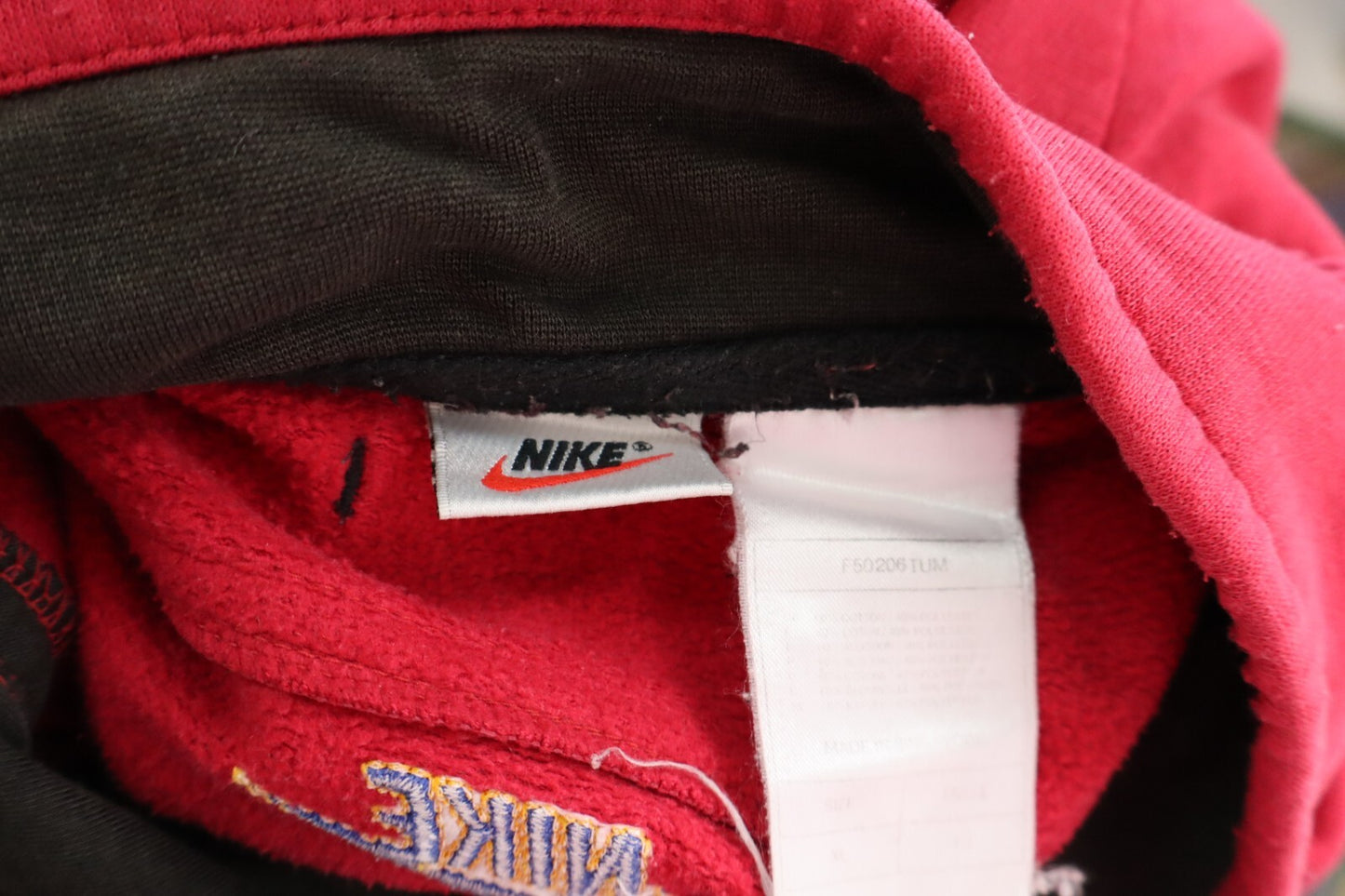NIKE FELPA CON ZIP UOMO Tg XL MAN CASUAL VINTAGE SPORT SWEATSHIRT COTONE