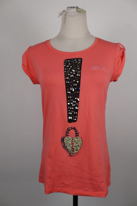 LIU JO MAGLIA MEZZE MANICHE DONNA TG. M WOMAN CASUAL VINTAGE T-SHIRT COTONE