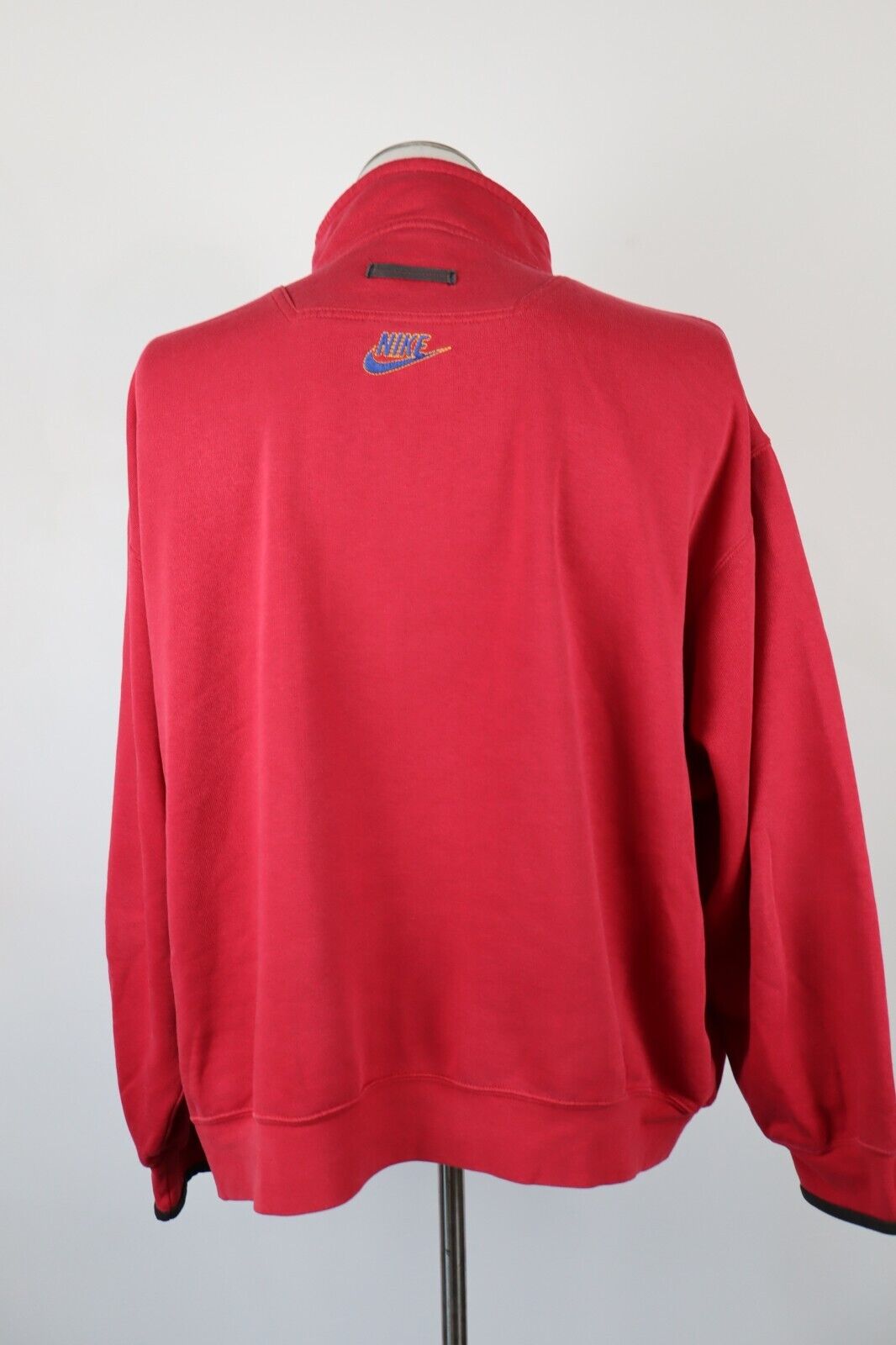 NIKE FELPA CON ZIP UOMO Tg XL MAN CASUAL VINTAGE SPORT SWEATSHIRT COTONE