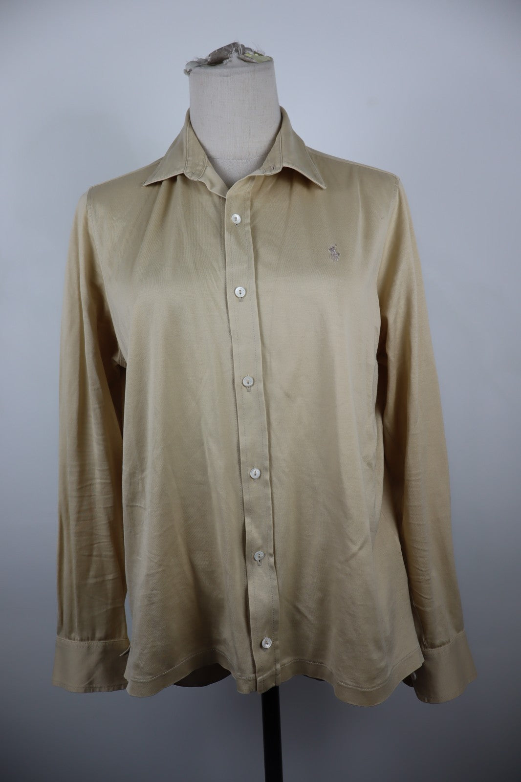 RALPH LAUREN GOLF CAMICIA DONNA L WOMAN SHIRT CASUAL VINTAGE COTONE COTTON LOGO