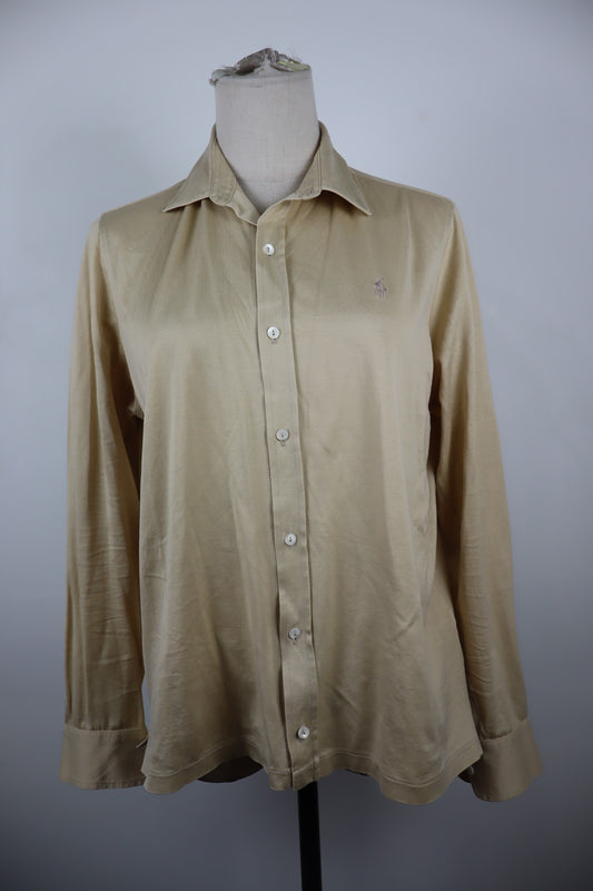 RALPH LAUREN GOLF CAMICIA DONNA L WOMAN SHIRT CASUAL VINTAGE COTONE COTTON LOGO