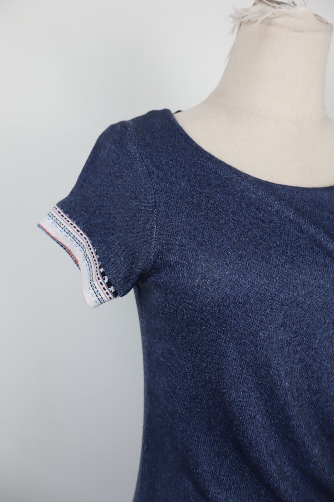 DESIGUAL VESTITO ABITO DONNA TG. S WOMAN CASUAL VINTAGE DRESS POLIESTERE BLU