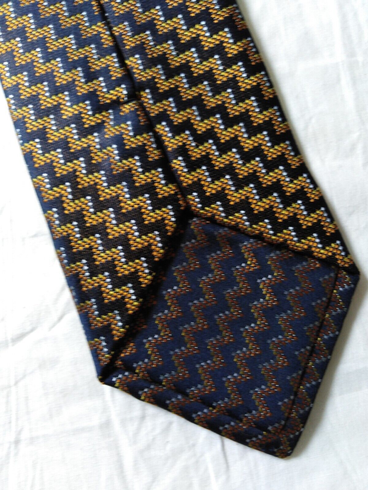 SINI COLLECTION 100%  SILK TIE SETA CRAVATTA SELF TIPPED NECKTIE MADE ITALY