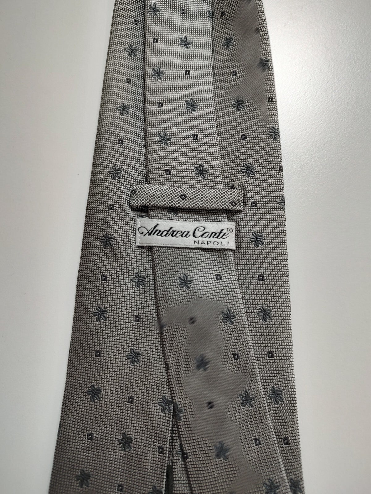 ANDREA CONTE NAPOLI 100% SILK TIE SETA CRAVATTA NECKTIE MADE ITALY CLASSIC