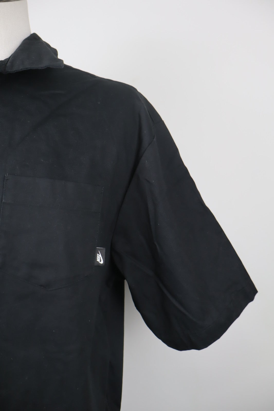 NIKE CAMICIA UOMO COTONE TG. M MAN CASUAL VINTAGE COTTON SHIRT CON LACCIO LOGO