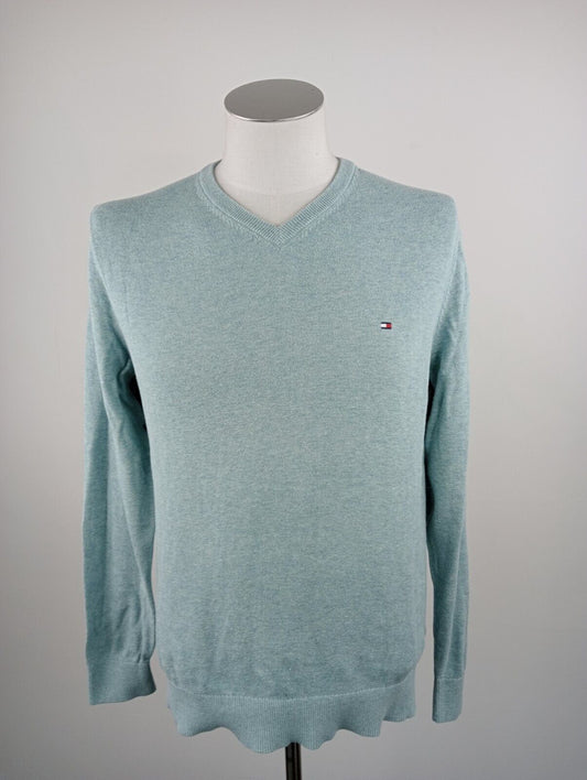 TOMMY HILFIGER MAGLIONE UOMO Tg. M MAN SWEATER CASUAL VINTAGE COTONE COTTON