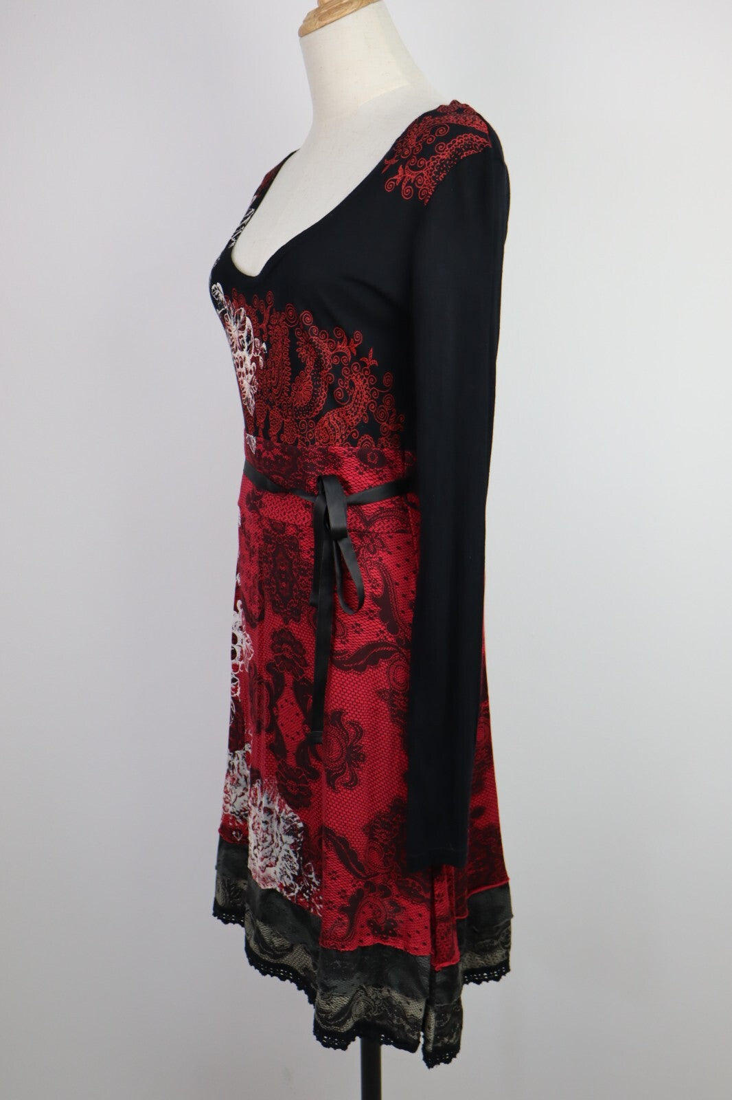 DESIGUAL VESTITO DONNA TG. L WOMAN CASUAL VINTAGE DRESS ABITO