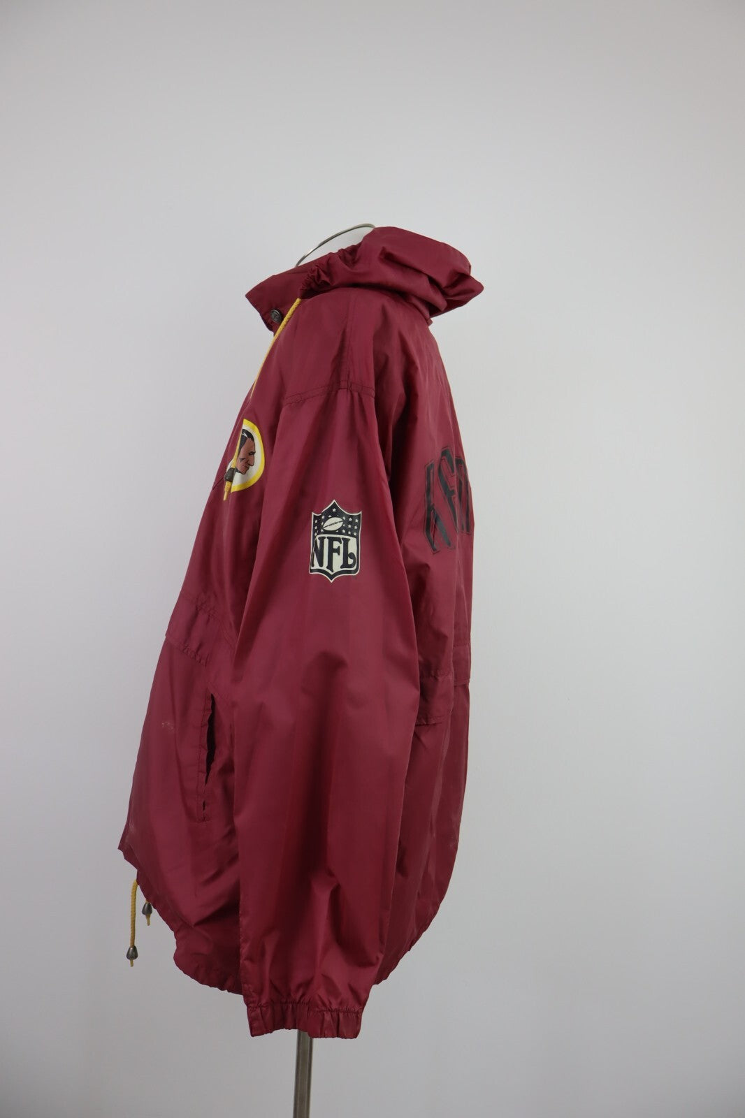 TEAM NFL RED SKINS GIUBBINO IMPERMEABILE SPORTIVO UOMO MAN TG XL VINTAGE JACKET