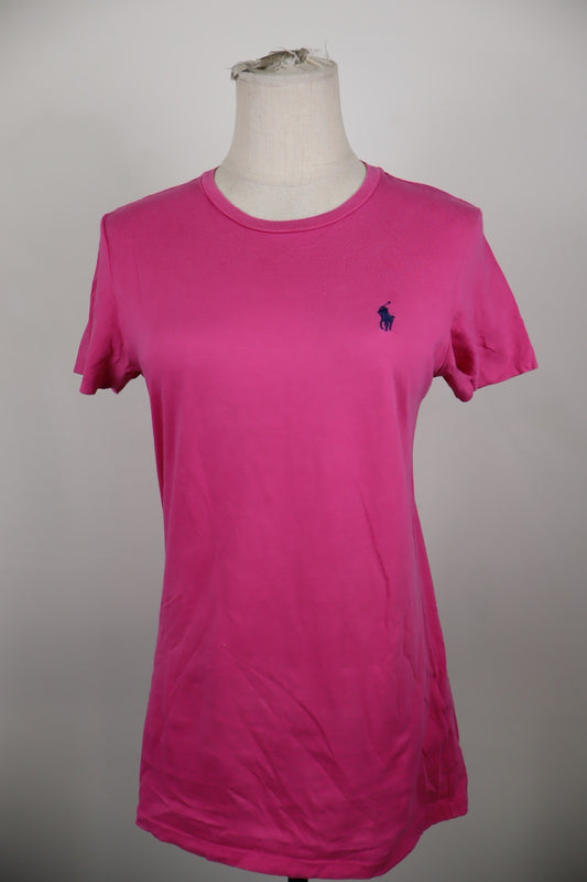 RALPH LAUREN SPORT MAGLIA DONNA TG. M WOMAN CASUAL VINTAGE T-SHIRT COTONE LOGO