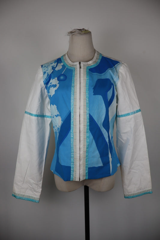 CUSTO GIUBBINO DONNA LEGGERO TG 42 WOMAN JACKET GIACCA VINTAGE COTONE