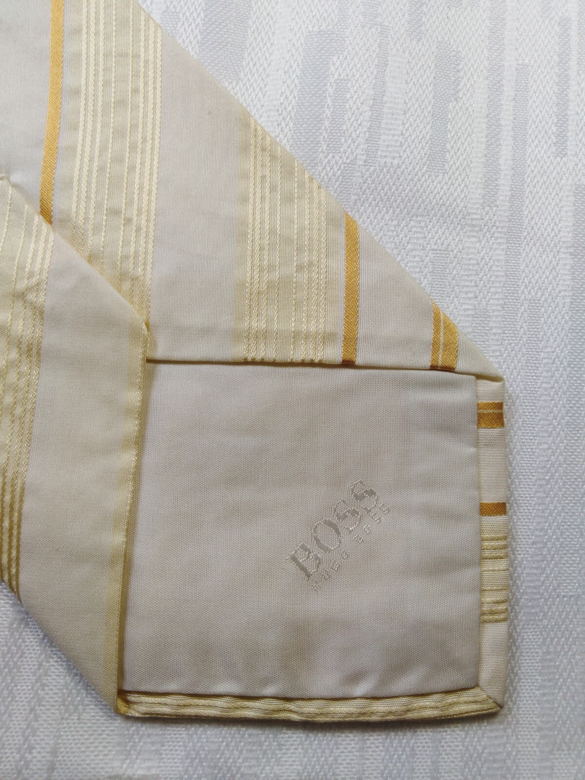 HUGO BOSS COTONE SILK TIE SETA CRAVATTA NECKTIE MADE IN ITALY CLASSIC