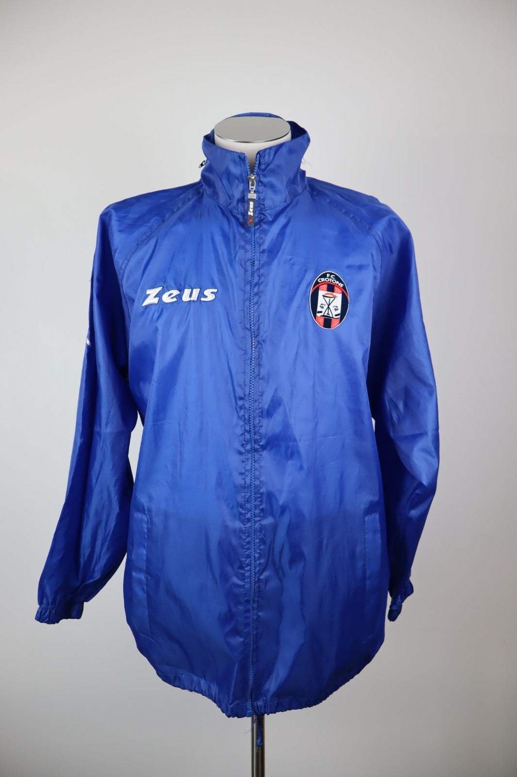 ZEUS FC CROTONE KWAY IMPERMEABILE CALCIO UOMO TG L MAN VINTAGE SPORT SOCCER