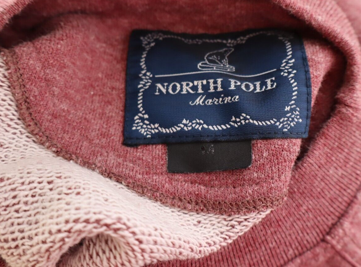 NORTH POLE FELPA UOMO Tg M COTONE MAN SPORT JACKET SWEATSHIRT VINTAGE
