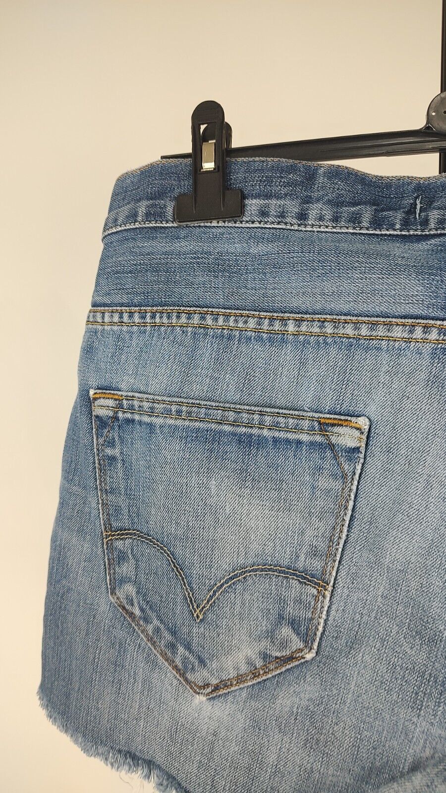 LEVI'S 504 PANTALONCINO DENIM JEANS DONNA TG W33 WOMAN VINTAGE SHORTS