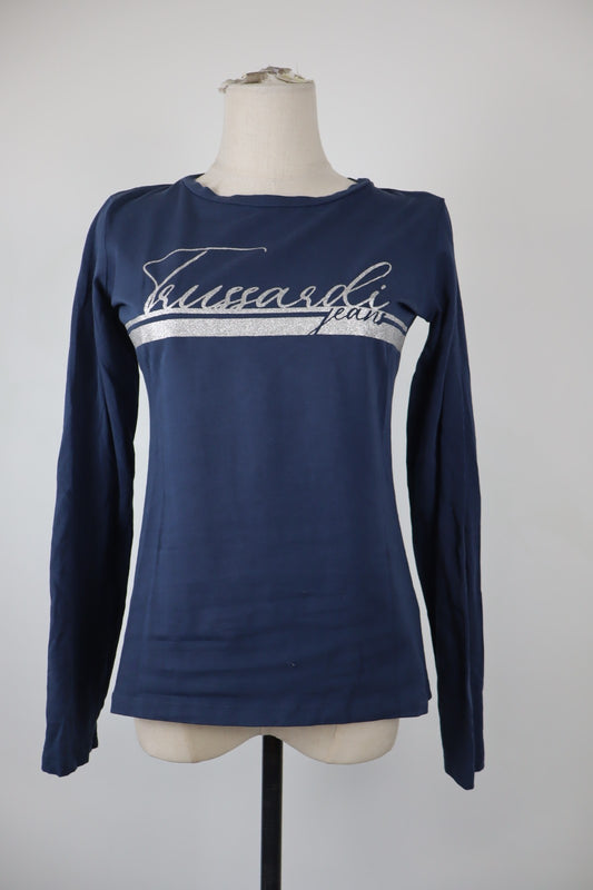 TRUSSARDI JEANS MAGLIA DONNA TG S WOMAN CASUAL VINTAGE T-SHIRT COTONE
