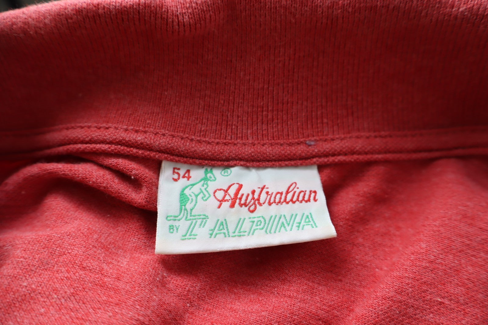 AUSTRALIAN MAGLIA POLO UOMO COTONE TG 54 MAN COTTON SHIRT CASUAL VINTAGE LOGO